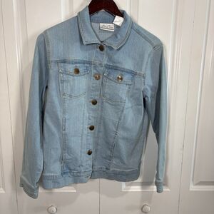 BendOver Denim Jacket Women 8 Vintage Light Wash Y2K Western Classic Cottagecore